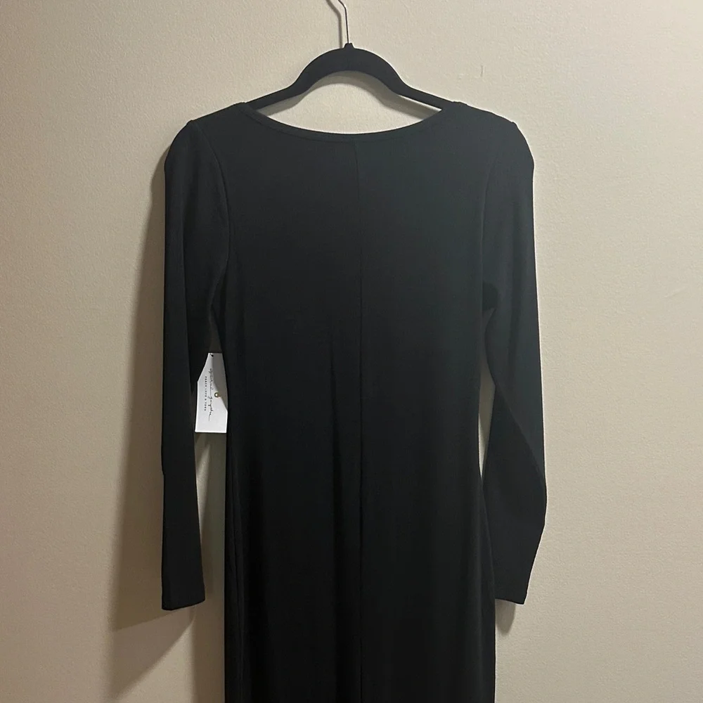Spiritual Gangster Elegant Black Long Sleeve Dress - Picture 3 of 4